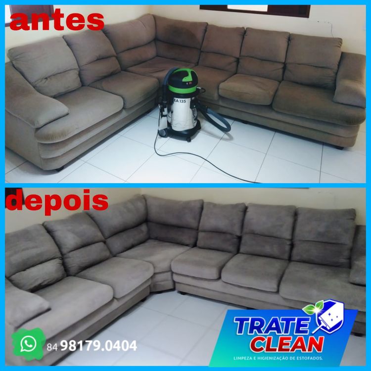 Antes e Depois de vários de nossos serviços de limpeza de estofados